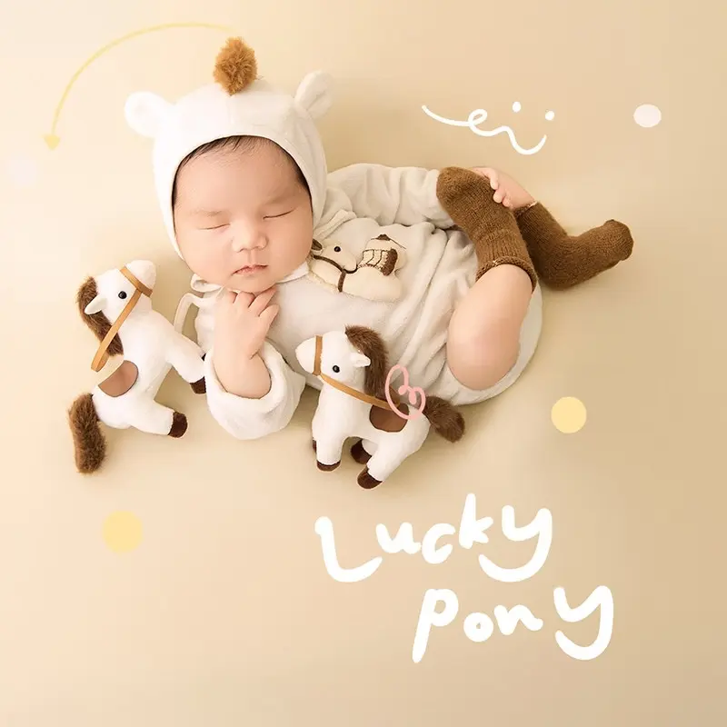2026 White Horse Theme Set - Newborn Photography Props - Image 2